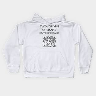 Data Driven Optimist Entreprenur Kids Hoodie